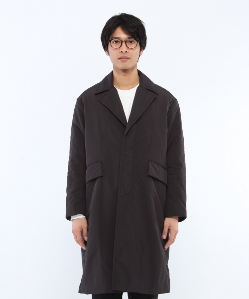 LAKOLE（ラコレ）の「【防風/撥水】中綿チェスターコート / LAKOLE（チェスターコート・メンズ・ネイビー/ブラック・MEDIUM/LARGE）」の3枚目の写真