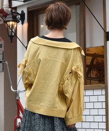 w closet | 麻レーヨンバッグレースアップジャケット(その他アウター)