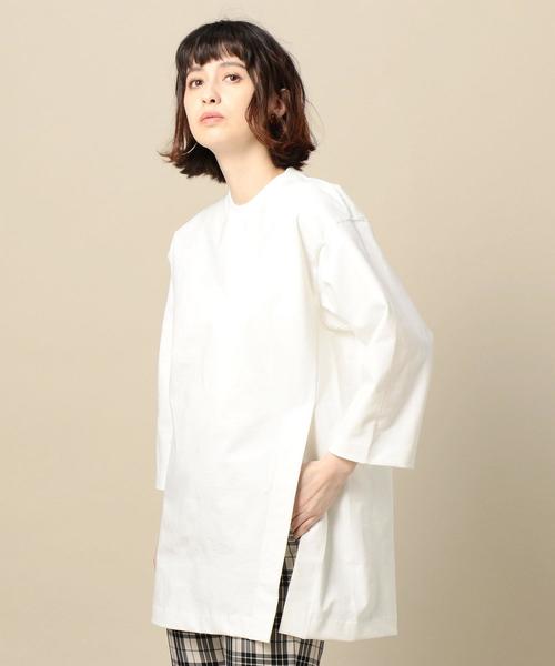 BEAUTY&YOUTH UNITED ARROWS(ビューティーアンドユースユナイテッドアローズ)の「BY 天竺ビッグTシャツ o(Tシャツ/カットソー・レディース・ブラック/パープル/ホワイト・FREE)」の1枚目の写真