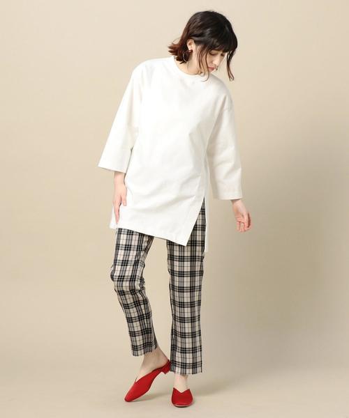 BEAUTY&YOUTH UNITED ARROWS(ビューティーアンドユースユナイテッドアローズ)の「BY 天竺ビッグTシャツ o(Tシャツ/カットソー・レディース・ブラック/パープル/ホワイト・FREE)」の4枚目の写真