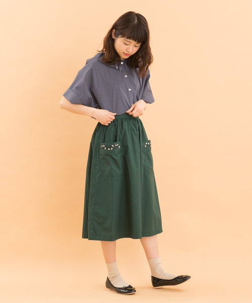 POU DOU DOU（プードゥドゥ）の「フリルカラードルマンブラウス（シャツ/ブラウス・レディース・ネイビー/オフホワイト/ブルー・3）」の7枚目の写真