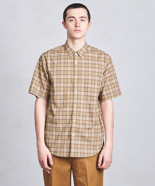 UNITED ARROWS（ユナイテッドアローズ）の「UASB タータンチェックボタンダウン ショートスリーブシャツ（シャツ/ブラウス・メンズ・ネイビー/ベージュ・S/M/XL/L）」の6枚目の写真