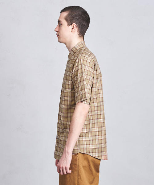 UNITED ARROWS（ユナイテッドアローズ）の「UASB タータンチェックボタンダウン ショートスリーブシャツ（シャツ/ブラウス・メンズ・ネイビー/ベージュ・S/M/XL/L）」の5枚目の写真