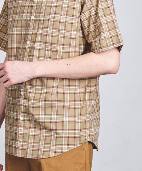 UNITED ARROWS（ユナイテッドアローズ）の「UASB タータンチェックボタンダウン ショートスリーブシャツ（シャツ/ブラウス・メンズ・ネイビー/ベージュ・S/M/XL/L）」の11枚目の写真