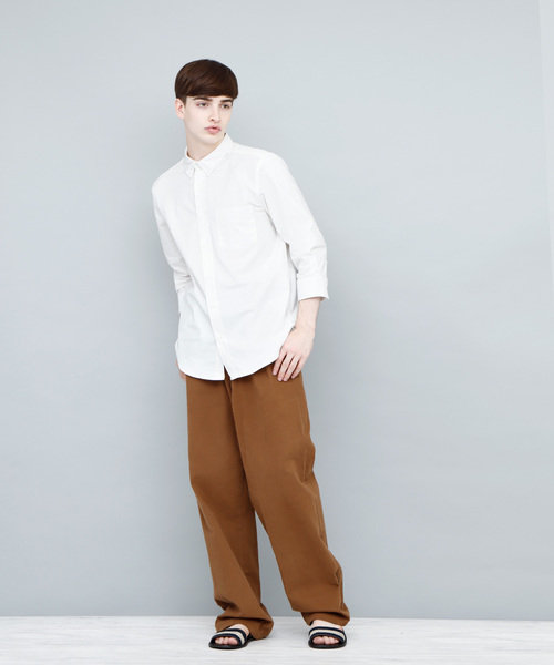 EMMA CLOTHES(エマクローズ)の「オックスフォードストレッチシャツ ボタンダウン 半袖/7分袖(シャツ/ブラウス・メンズ・ブラック/ベージュ/ネイビー/グレー/オフホワイト/ホワイト系その他/ブラック系その他/グレー系その他/ベージュ系その他/ブルー系その他・M/L/XL)」の11枚目の写真