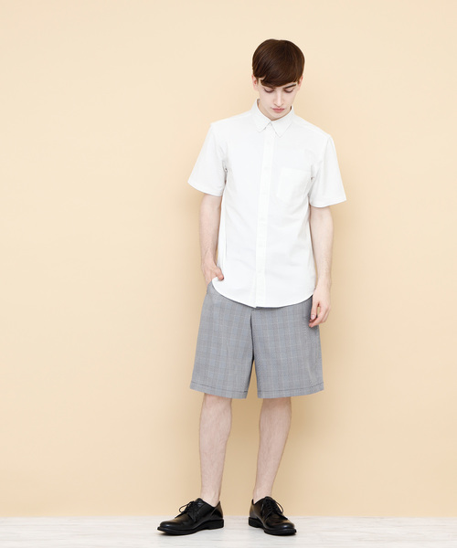 EMMA CLOTHES(エマクローズ)の「オックスフォードストレッチシャツ ボタンダウン 半袖/7分袖(シャツ/ブラウス・メンズ・ブラック/ベージュ/ネイビー/グレー/オフホワイト/ホワイト系その他/ブラック系その他/グレー系その他/ベージュ系その他/ブルー系その他・M/L/XL)」の12枚目の写真