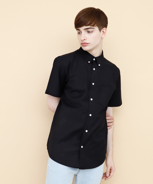 EMMA CLOTHES(エマクローズ)の「オックスフォードストレッチシャツ ボタンダウン 半袖/7分袖(シャツ/ブラウス・メンズ・ブラック/ベージュ/ネイビー/グレー/オフホワイト/ホワイト系その他/ブラック系その他/グレー系その他/ベージュ系その他/ブルー系その他・M/L/XL)」の14枚目の写真