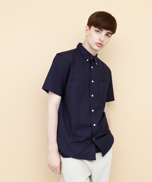 EMMA CLOTHES(エマクローズ)の「オックスフォードストレッチシャツ ボタンダウン 半袖/7分袖(シャツ/ブラウス・メンズ・ブラック/ベージュ/ネイビー/グレー/オフホワイト/ホワイト系その他/ブラック系その他/グレー系その他/ベージュ系その他/ブルー系その他・M/L/XL)」の20枚目の写真