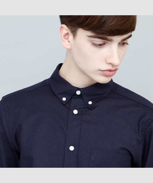 EMMA CLOTHES(エマクローズ)の「オックスフォードストレッチシャツ ボタンダウン 半袖/7分袖(シャツ/ブラウス・メンズ・ブラック/ベージュ/ネイビー/グレー/オフホワイト/ホワイト系その他/ブラック系その他/グレー系その他/ベージュ系その他/ブルー系その他・M/L/XL)」の21枚目の写真