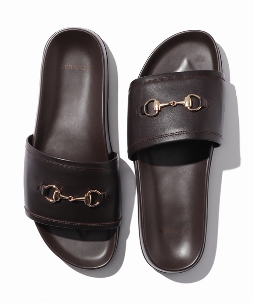 HERISSON（エリソン）の「HERISSON / エリソン BIT SLIPPER（サンダル・メンズ・ブラック/ブラウン・26cm/27cm/28cm）」の2枚目の写真