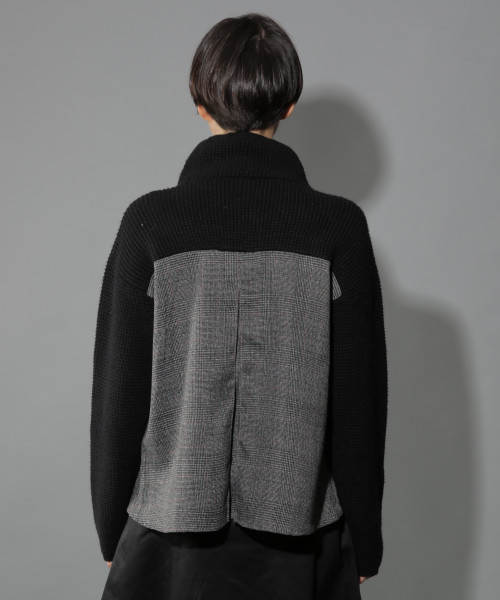 PAGEBOY（ページボーイ）の「バックチェックフレアニット（ニット/セーター・レディース・オフホワイト/ブラック・FREE）」の14枚目の写真