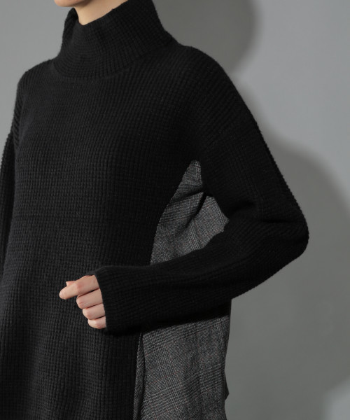 PAGEBOY（ページボーイ）の「バックチェックフレアニット（ニット/セーター・レディース・オフホワイト/ブラック・FREE）」の9枚目の写真