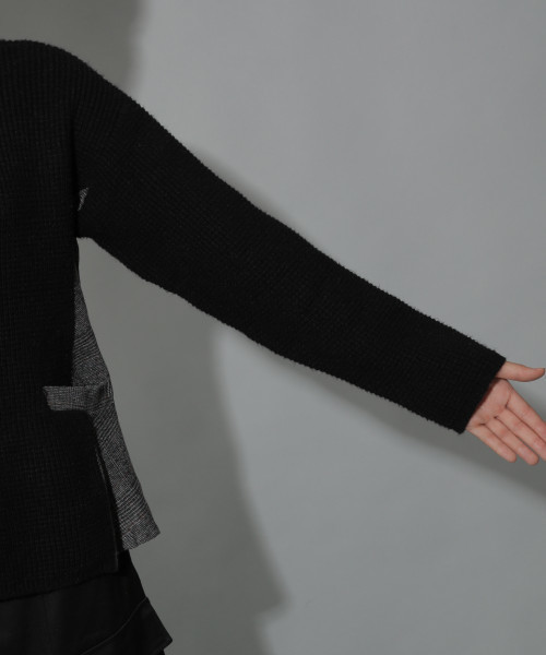 PAGEBOY（ページボーイ）の「バックチェックフレアニット（ニット/セーター・レディース・オフホワイト/ブラック・FREE）」の11枚目の写真