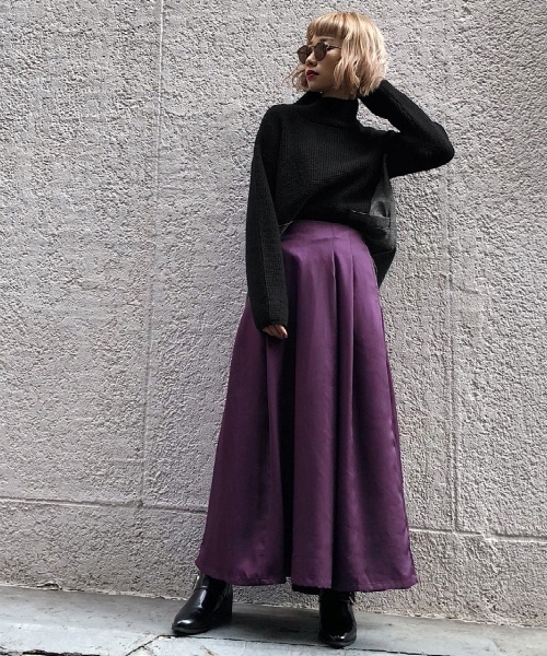 PAGEBOY（ページボーイ）の「バックチェックフレアニット（ニット/セーター・レディース・オフホワイト/ブラック・FREE）」の8枚目の写真