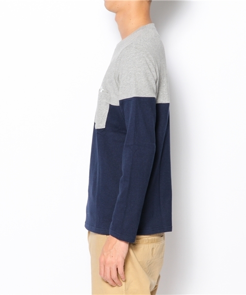 BEAMS（ビームス）の「◎BEAMS / バイカラー プリント L/S TEE（Tシャツ/カットソー・メンズ・ライトグレー/レッド/イエロー・SMALL/MEDIUM/LARGE/X-LARGE）」の4枚目の写真