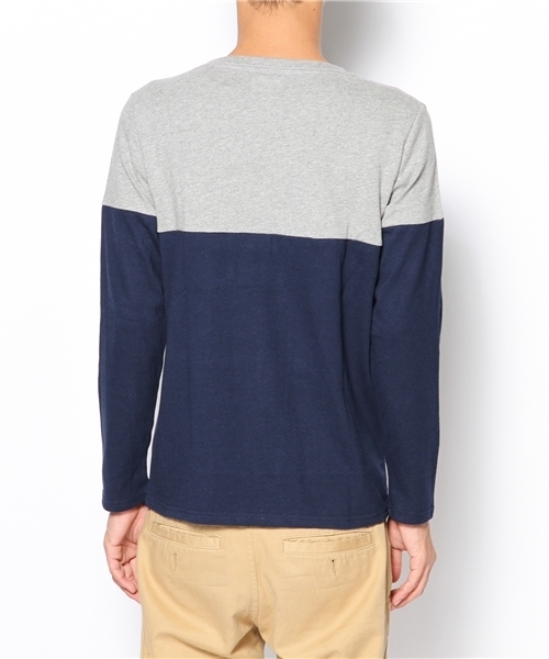 BEAMS（ビームス）の「◎BEAMS / バイカラー プリント L/S TEE（Tシャツ/カットソー・メンズ・ライトグレー/レッド/イエロー・SMALL/MEDIUM/LARGE/X-LARGE）」の5枚目の写真