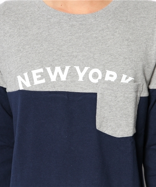 BEAMS（ビームス）の「◎BEAMS / バイカラー プリント L/S TEE（Tシャツ/カットソー・メンズ・ライトグレー/レッド/イエロー・SMALL/MEDIUM/LARGE/X-LARGE）」の8枚目の写真