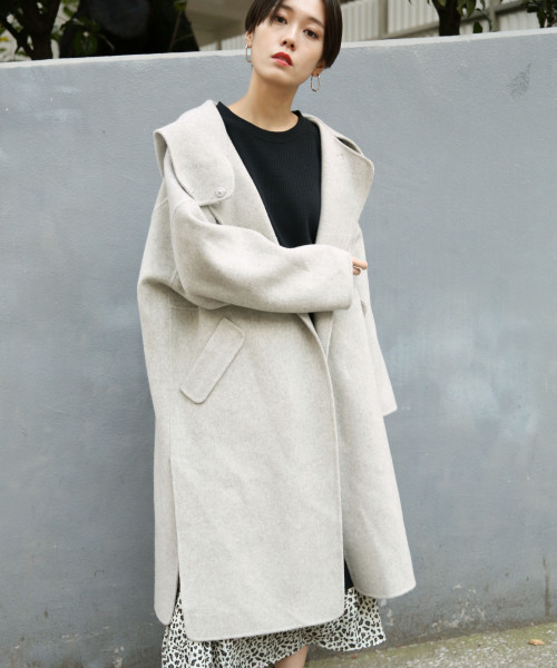 LOWRYS FARM（ローリーズファーム）の「Ｗフェイスフードコート　816155（その他アウター・レディース・グレー/カーキ・FREE）」の12枚目の写真