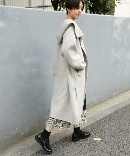 LOWRYS FARM（ローリーズファーム）の「Ｗフェイスフードコート　816155（その他アウター・レディース・グレー/カーキ・FREE）」の13枚目の写真