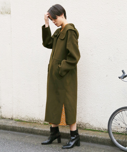 LOWRYS FARM（ローリーズファーム）の「Ｗフェイスフードコート　816155（その他アウター・レディース・グレー/カーキ・FREE）」の14枚目の写真