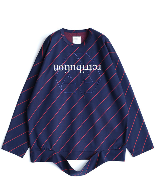 SHAREEF(シャリーフ)の「BIAS LINE L/S BIG-T(Tシャツ/カットソー・メンズ・ブラック/ネイビー/ブラウン・1/2/3)」の1枚目の写真