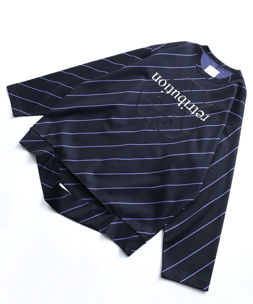 SHAREEF(シャリーフ)の「BIAS LINE L/S BIG-T(Tシャツ/カットソー・メンズ・ブラック/ネイビー/ブラウン・1/2/3)」の5枚目の写真