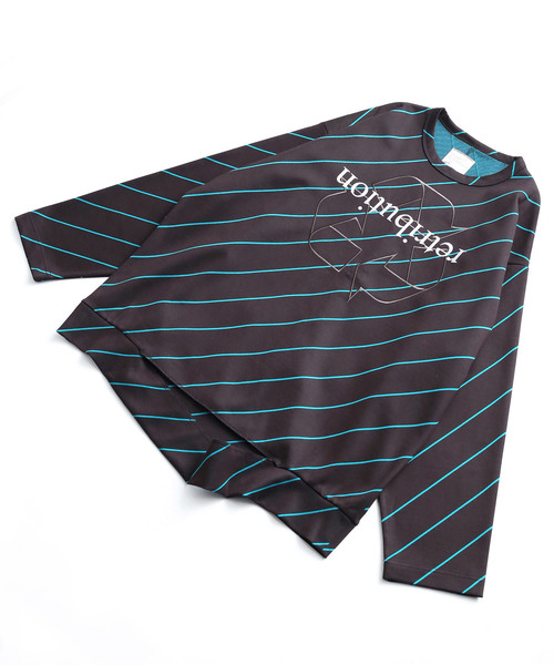 SHAREEF(シャリーフ)の「BIAS LINE L/S BIG-T(Tシャツ/カットソー・メンズ・ブラック/ネイビー/ブラウン・1/2/3)」の9枚目の写真
