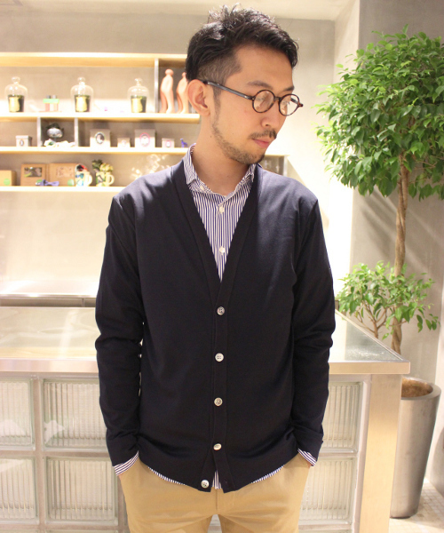 EDIFICE(エディフィス)の「◇ソフトフライスVカーデ 1(Tシャツ/カットソー・メンズ・チャコールグレー/ネイビー/ブルー系その他/レッド・44/46/48)」の1枚目の写真