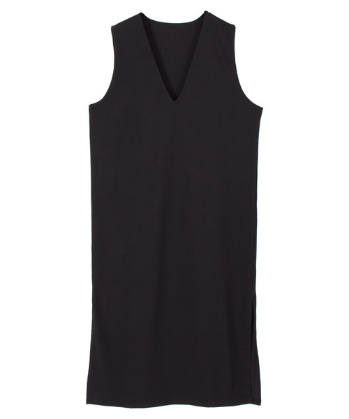 titivate（ティティベイト）の「深Vネックスリットワンピース/ジャンパースカート（ジャンパースカート・レディース・ブラック/ベージュ/ネイビー/カーキ・S/M）」の5枚目の写真