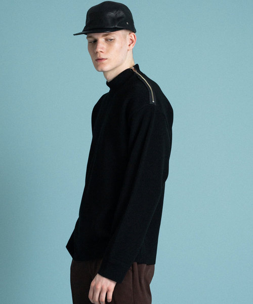 【DRIESVANNOTEN】ショルダージップ クルー長袖ニットセーター DRIES VAN NOTEN（ドリス ヴァン ノッテン） ニット MONTY BIS 021217