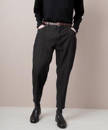 EMMA CLOTHES | LINEN×COTTONストレッチデニムテーパードワイドパンツ(デニムパンツ)