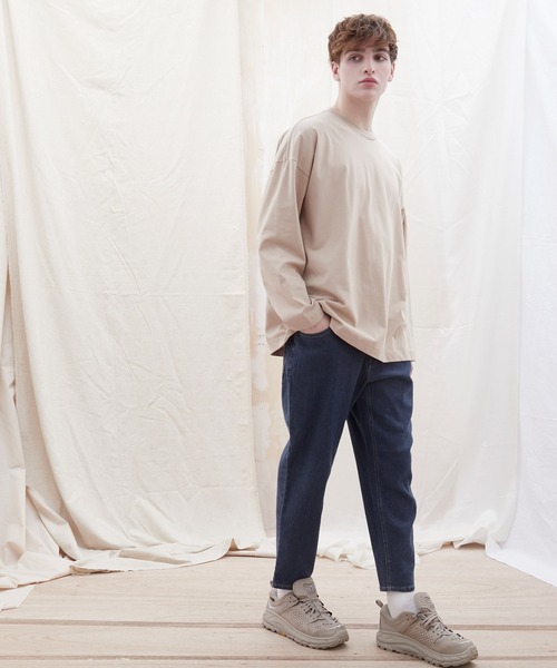 Emma パンツlinen Cottonストレッチデニムテーパードワイドパンツ デニムパンツ Emma Clothes エマクローズ のファッション