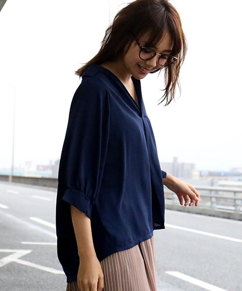 セール】シャツ×カットソーブラウス（シャツ/ブラウス）｜MARBLE