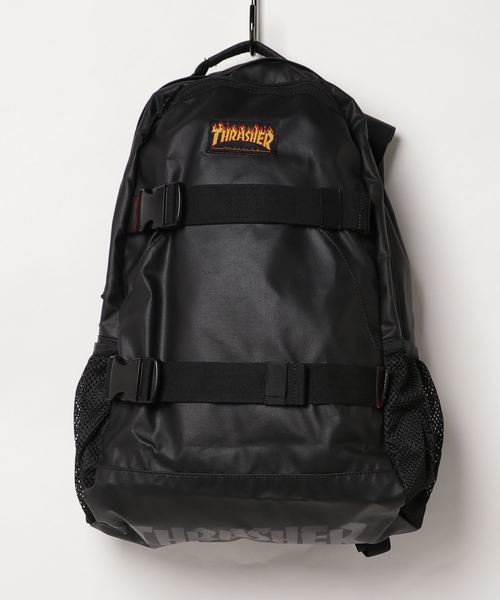 THRASHER（スラッシャー）の「SKATE BACK PACK/スラッシャー バックパック リュックサック（バックパック/リュック・メンズ・ブラック×ホワイト/ブラック×イエロー・FREE）」の2枚目の写真