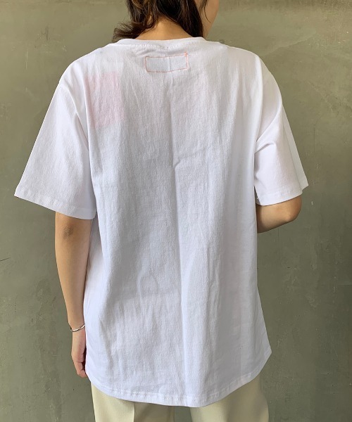 UNIVERSAL OVERALL（ユニバーサルオーバーオール）の「[UNIVERSAL OVERALL/ユニバーサルオーバーオール] 別注 モノグラムポケットTシャツ（Tシャツ/カットソー・メンズ・ホワイト/ブラック/ネイビー/ホワイト系その他/オレンジ・S/M/L/XL）」の21枚目の写真