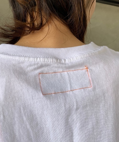 UNIVERSAL OVERALL（ユニバーサルオーバーオール）の「[UNIVERSAL OVERALL/ユニバーサルオーバーオール] 別注 モノグラムポケットTシャツ（Tシャツ/カットソー・メンズ・ホワイト/ブラック/ネイビー/ホワイト系その他/オレンジ・S/M/L/XL）」の20枚目の写真