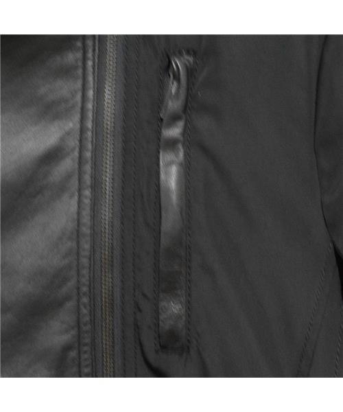 ブランド古着】ダブルジップレザー切り替えライダースジャケット