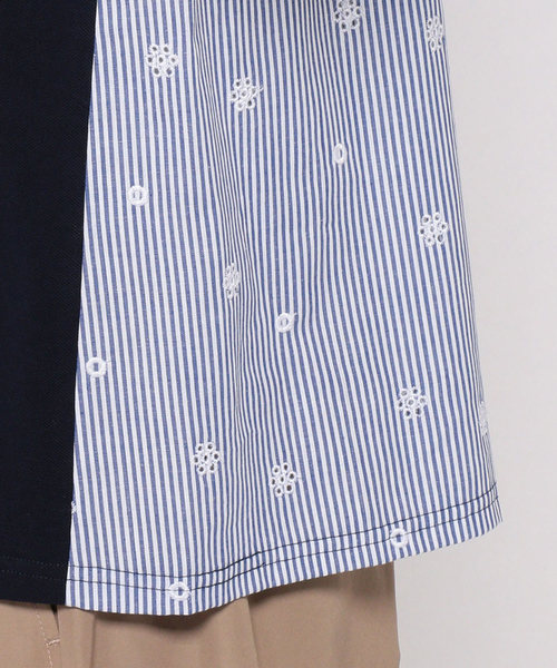 DECOY SINCE 1981(デコイシンスイチキュウハチイチ)の「【ひやさらコットンシリーズ】刺しゅう切替ポロシャツ(Tシャツ/カットソー・レディース・ホワイト/ネイビー・L size/LL/M size)」の11枚目の写真