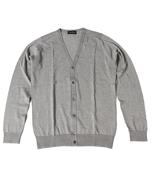 BEAMS F(ビームスエフ)の「JOHN SMEDLEY / 30ゲージカーディガン(カーディガン/ボレロ・メンズ・オレンジ/ブルー系その他/ネイビー/シルバー/レッド系その他/グリーン・S/38/M/40)」の6枚目の写真