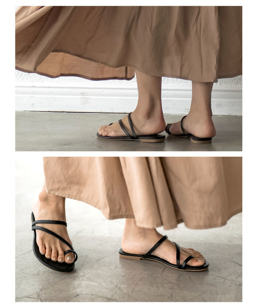 Re:EDIT(リエディ)の「親指リングビーチサンダル(サンダル・レディース・ブラック/シルバー/ゴールド/キャメル/パイソン・SMALL/MEDIUM/LARGE/X-LARGE/XX-LARGE)」の8枚目の写真