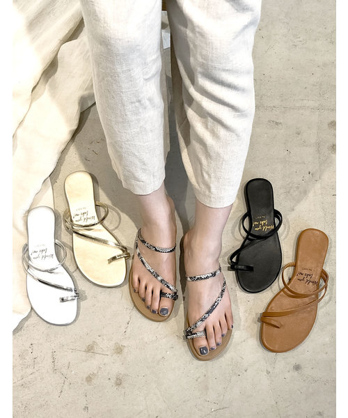 Re:EDIT(リエディ)の「親指リングビーチサンダル(サンダル・レディース・ブラック/シルバー/ゴールド/キャメル/パイソン・SMALL/MEDIUM/LARGE/X-LARGE/XX-LARGE)」の10枚目の写真