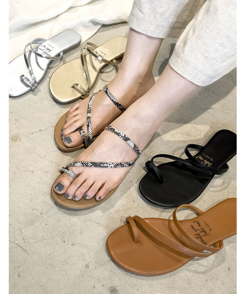 Re:EDIT(リエディ)の「親指リングビーチサンダル(サンダル・レディース・ブラック/シルバー/ゴールド/キャメル/パイソン・SMALL/MEDIUM/LARGE/X-LARGE/XX-LARGE)」の11枚目の写真