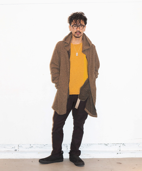 VIRGOwearworks（ヴァルゴウェアワークス）の「YOURS LONG KNIT（パーカー・メンズ・カーキ/ブラック/ネイビー・2/4/3）」の4枚目の写真