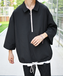 kutir | 7分袖ハーフジップシャツ(シャツ/ブラウス)