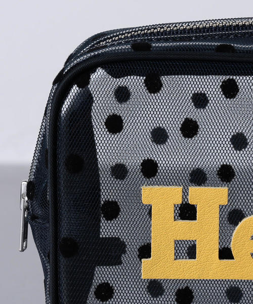 新品タグ付き　LUDLOW ラドロー　ドット　レース　ポーチ　HELLO LUDLOW（ラドロー）の「＜LUDLOW（ラドロー）＞ DOT FLOCKED