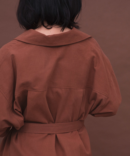 Aunt Marie's（アントマリーズ）の「AUNT MARIE'S ベルト付きサファリシャツ（シャツ/ブラウス・レディース・ブラック/ブラウン/カーキ・FREE）」の19枚目の写真