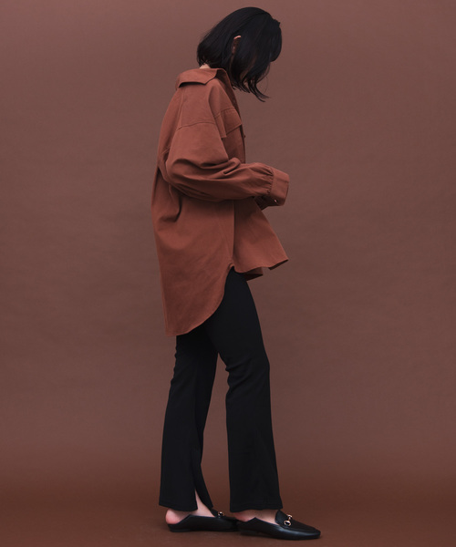 Aunt Marie's（アントマリーズ）の「AUNT MARIE'S ベルト付きサファリシャツ（シャツ/ブラウス・レディース・ブラック/ブラウン/カーキ・FREE）」の12枚目の写真