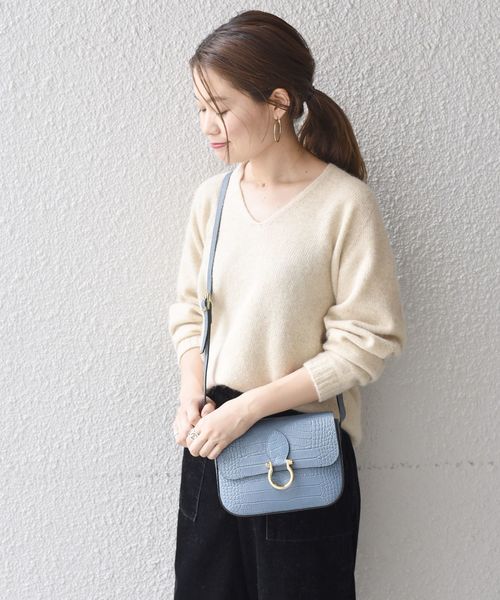 liflattie ships（リフラティ シップス）の「liflattie ships:コクーンVネックプルオーバー◇（ニット/セーター・レディース・グレー/ライトベージュ/ブルー・SMALL/MEDIUM）」の13枚目の写真