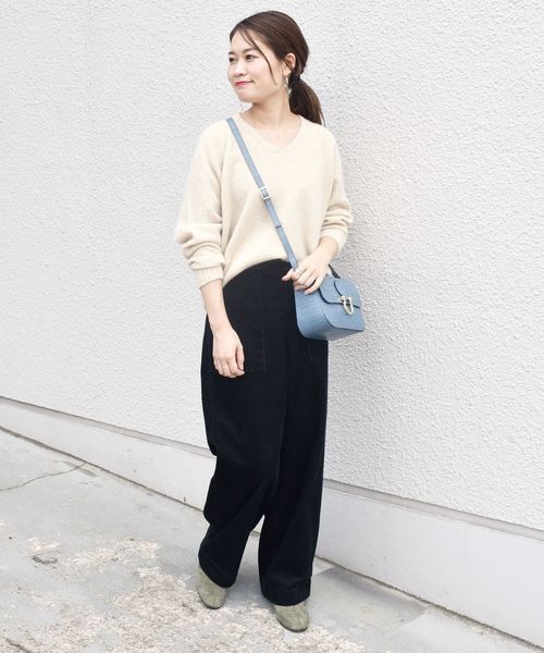 liflattie ships（リフラティ シップス）の「liflattie ships:コクーンVネックプルオーバー◇（ニット/セーター・レディース・グレー/ライトベージュ/ブルー・SMALL/MEDIUM）」の14枚目の写真