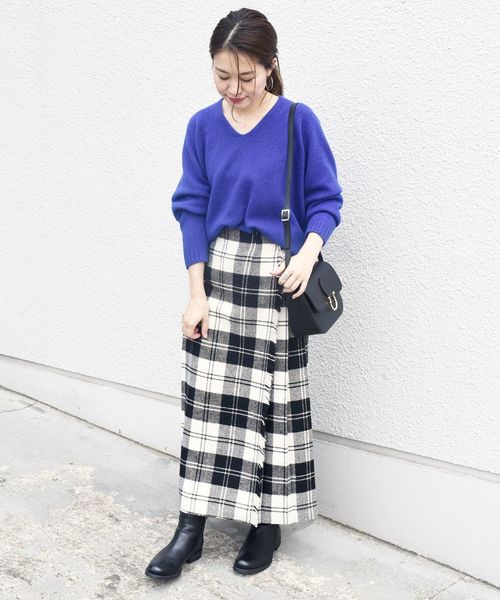 liflattie ships（リフラティ シップス）の「liflattie ships:コクーンVネックプルオーバー◇（ニット/セーター・レディース・グレー/ライトベージュ/ブルー・SMALL/MEDIUM）」の20枚目の写真